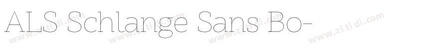 ALS Schlange Sans Bo字体转换